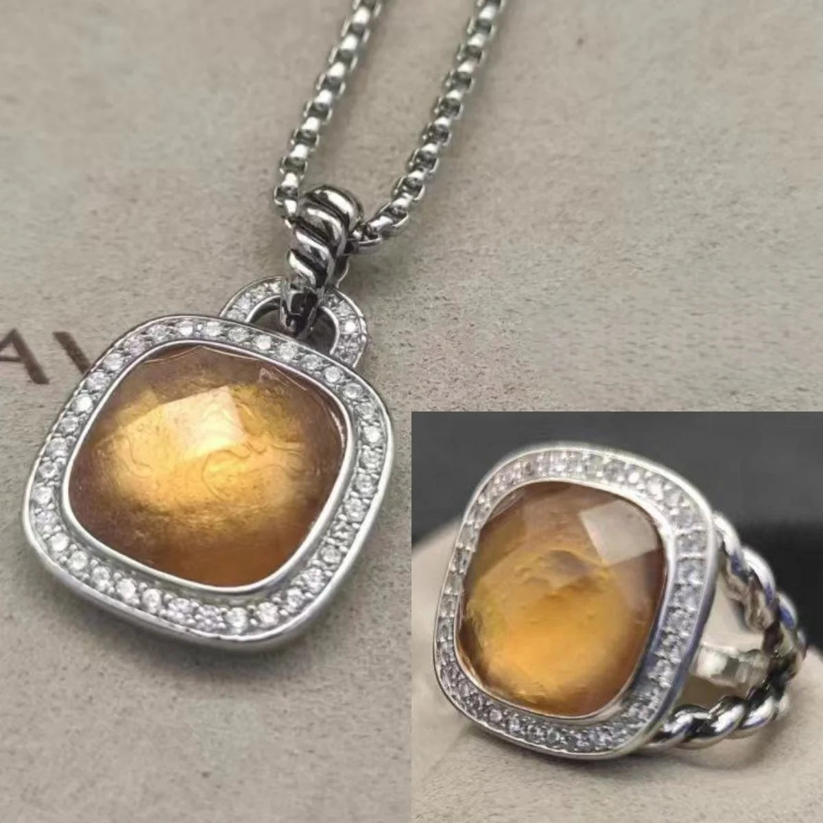 Necklace & Ring Diamon Set