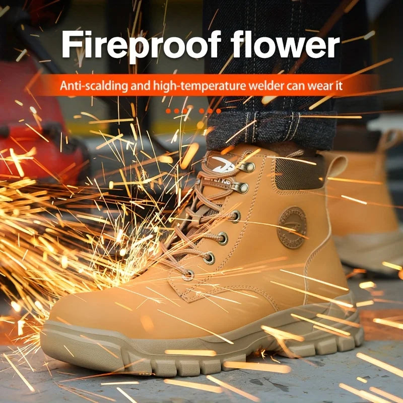 Mens Steel Toe Oil Resistant Slip Resistant Boots