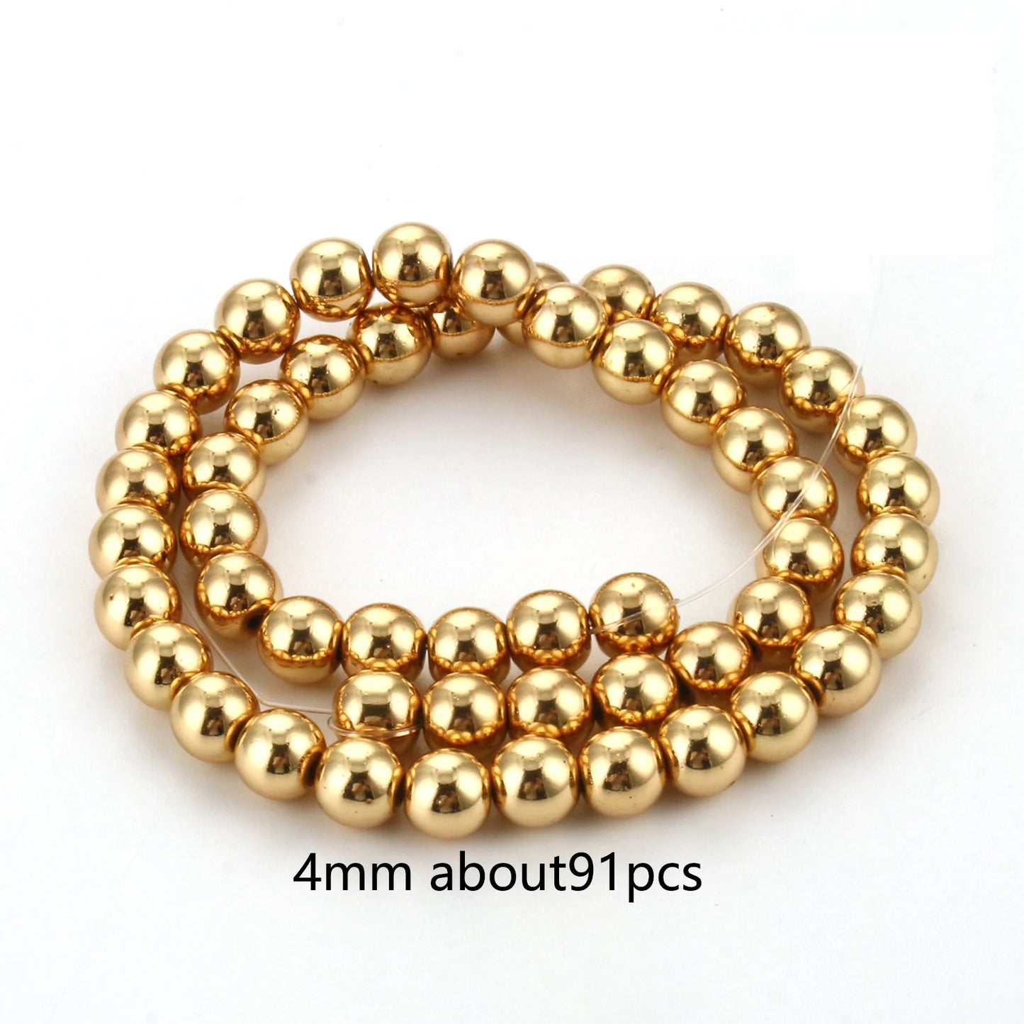 TANANTA Gold Plated Hematite Loose Spacer Beads for Jewelry Making