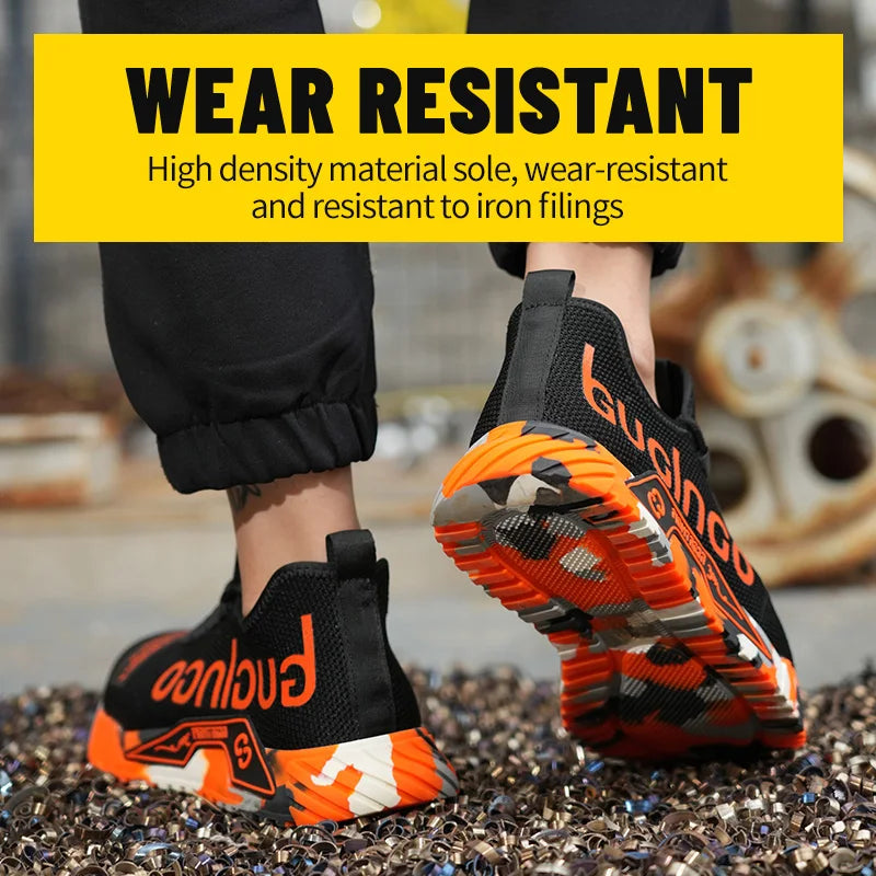 Safety Shoes With Steel Toe Puncture Resistant