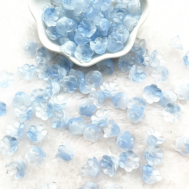 HWYCRRGT Glass Lampwork Beads Caps For Jewelry Making DIY Bracelets Hairpins