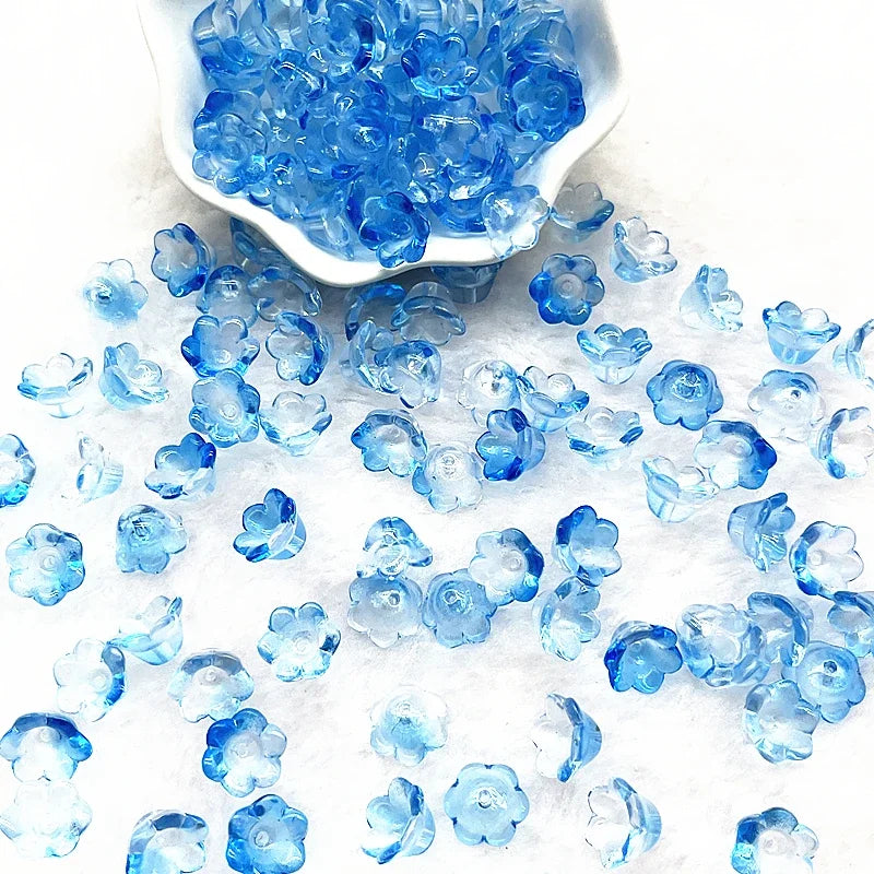 HWYCRRGT Glass Lampwork Beads Caps For Jewelry Making DIY Bracelets Hairpins