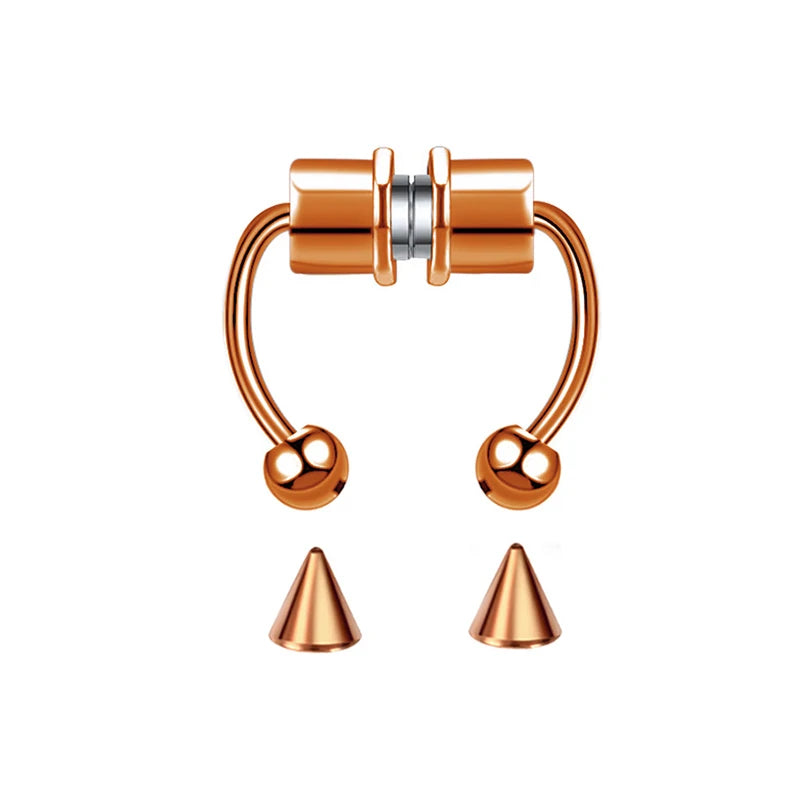 Nose Ring Hoop Magnetic Clip Non Piercing Jewelry