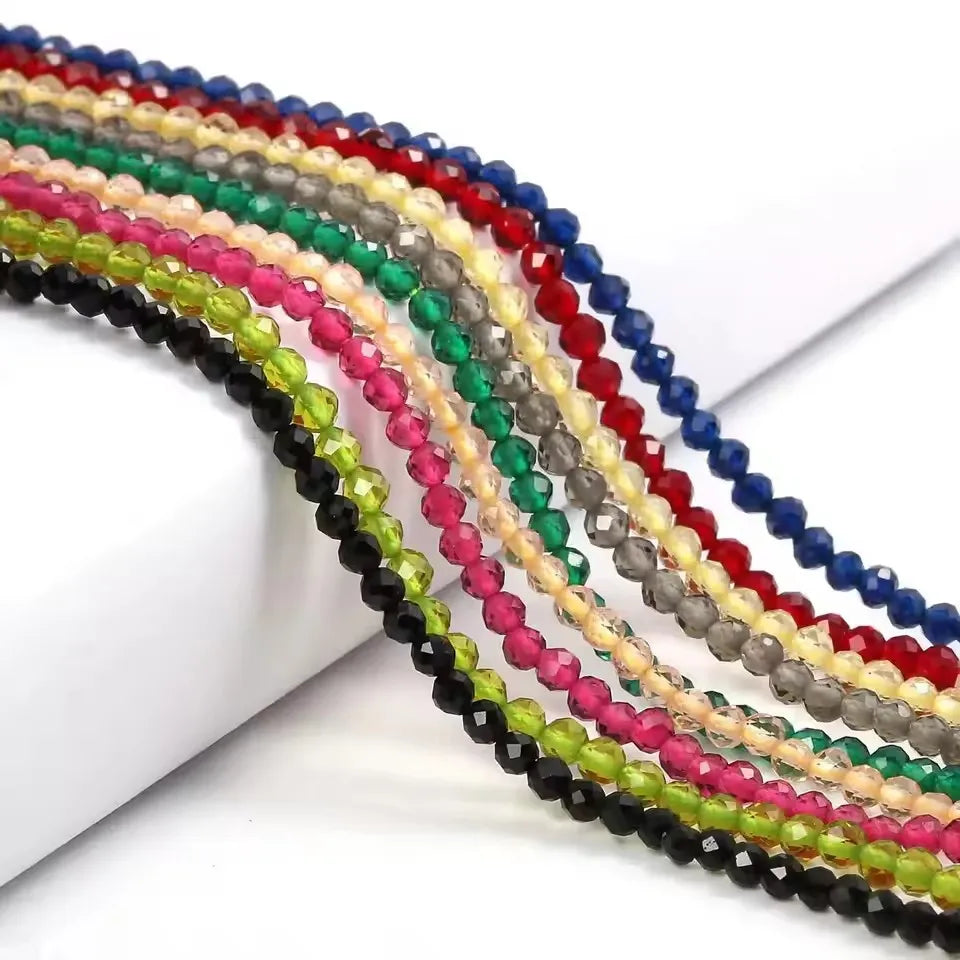 Natural Stone Spinel Cut Multicolor Spacer Beads For Jewelry