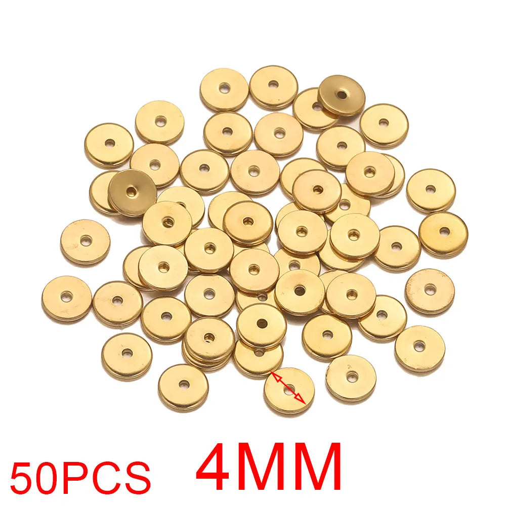Alisaya Craft Gold Plated Stainless Steel Daisy Snowflake Spacer Beads