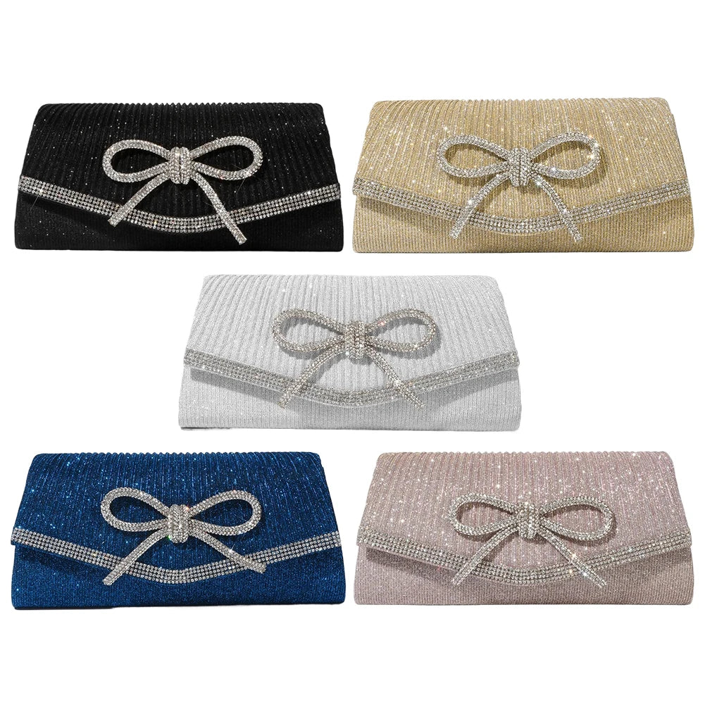Clutch Glitter Rhinestone Bow