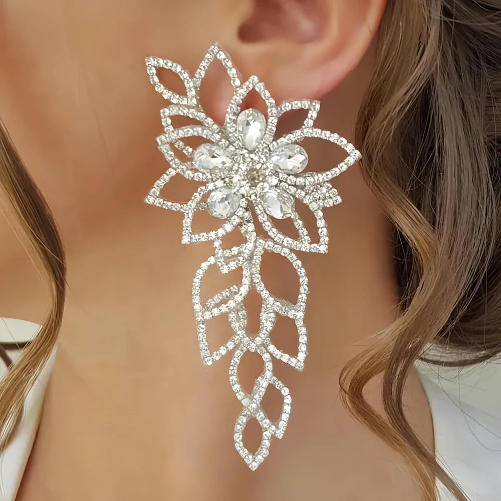 Earrings StoneFans Romantic Flower Dangle