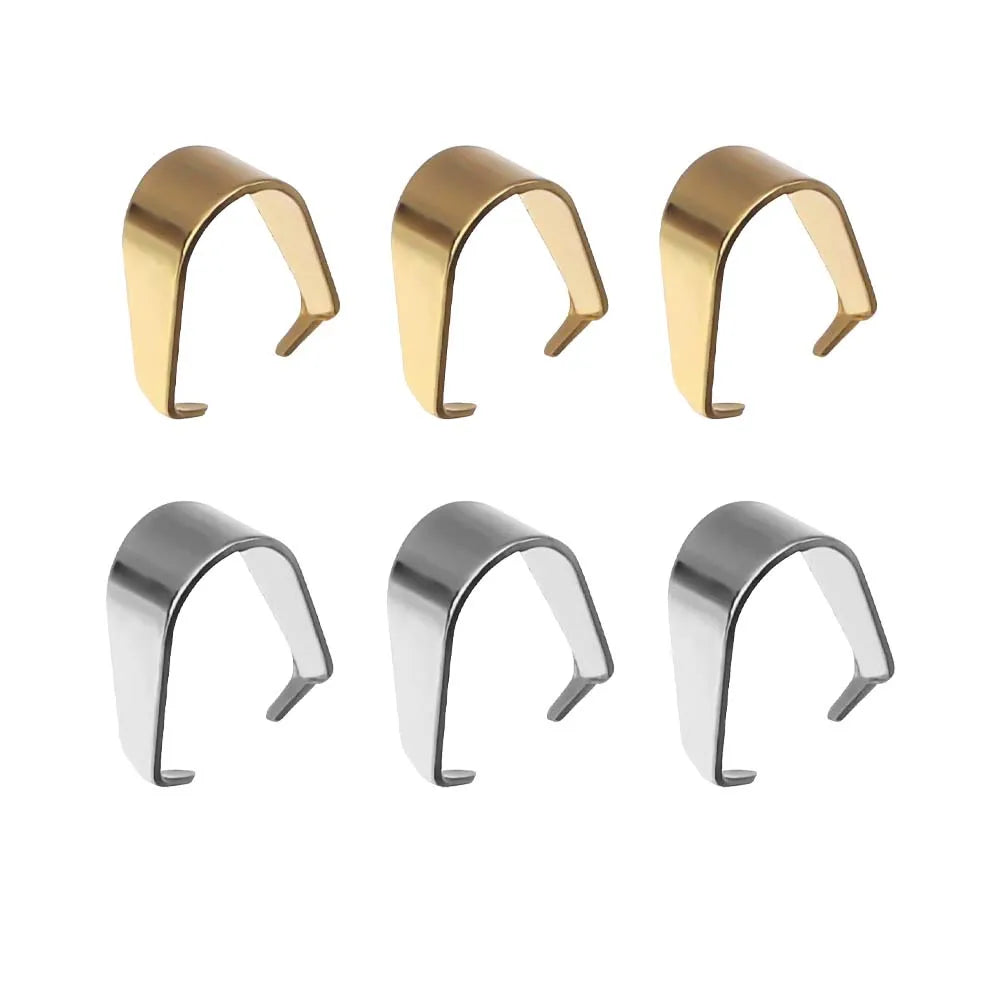 NONECN Stainless Steel Clip Pendant Clasp Melon Seed Buckle