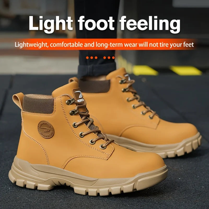 Mens Steel Toe Oil Resistant Slip Resistant Boots