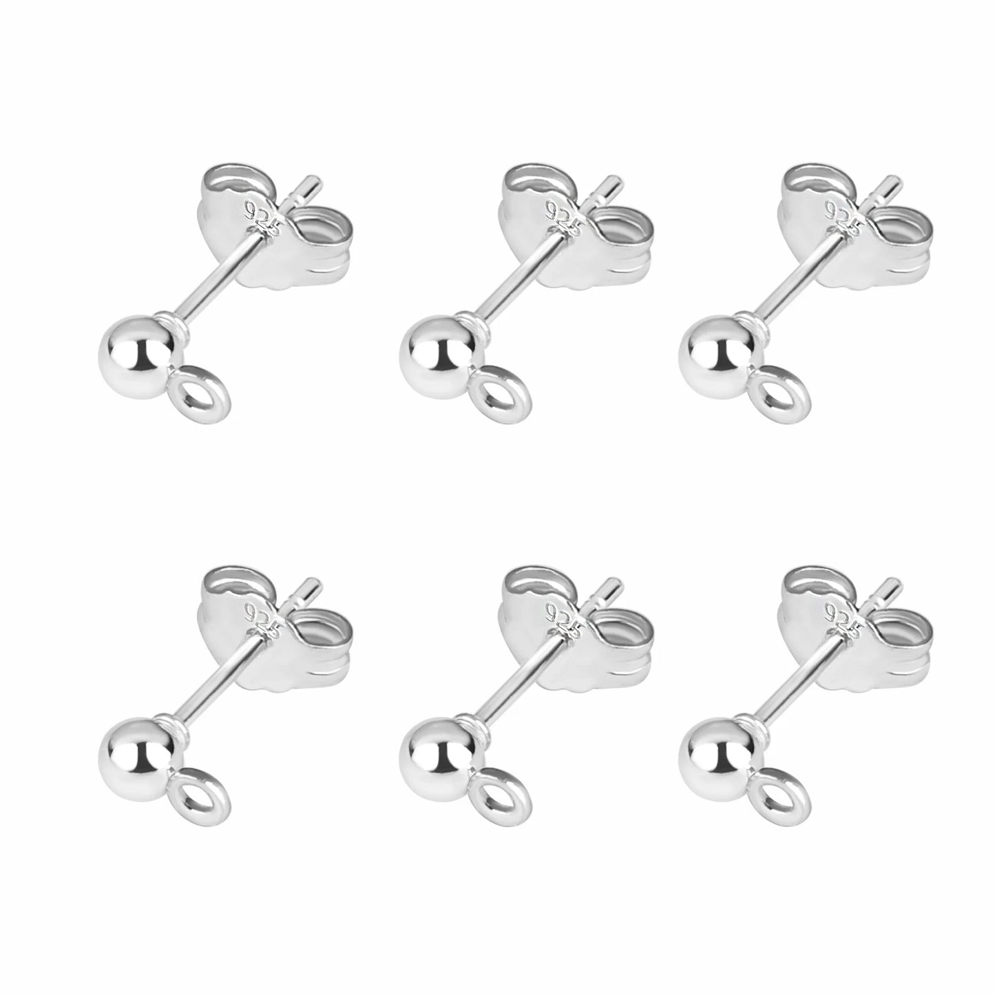 925 Silver Earring Studs Blank Post Base Pins