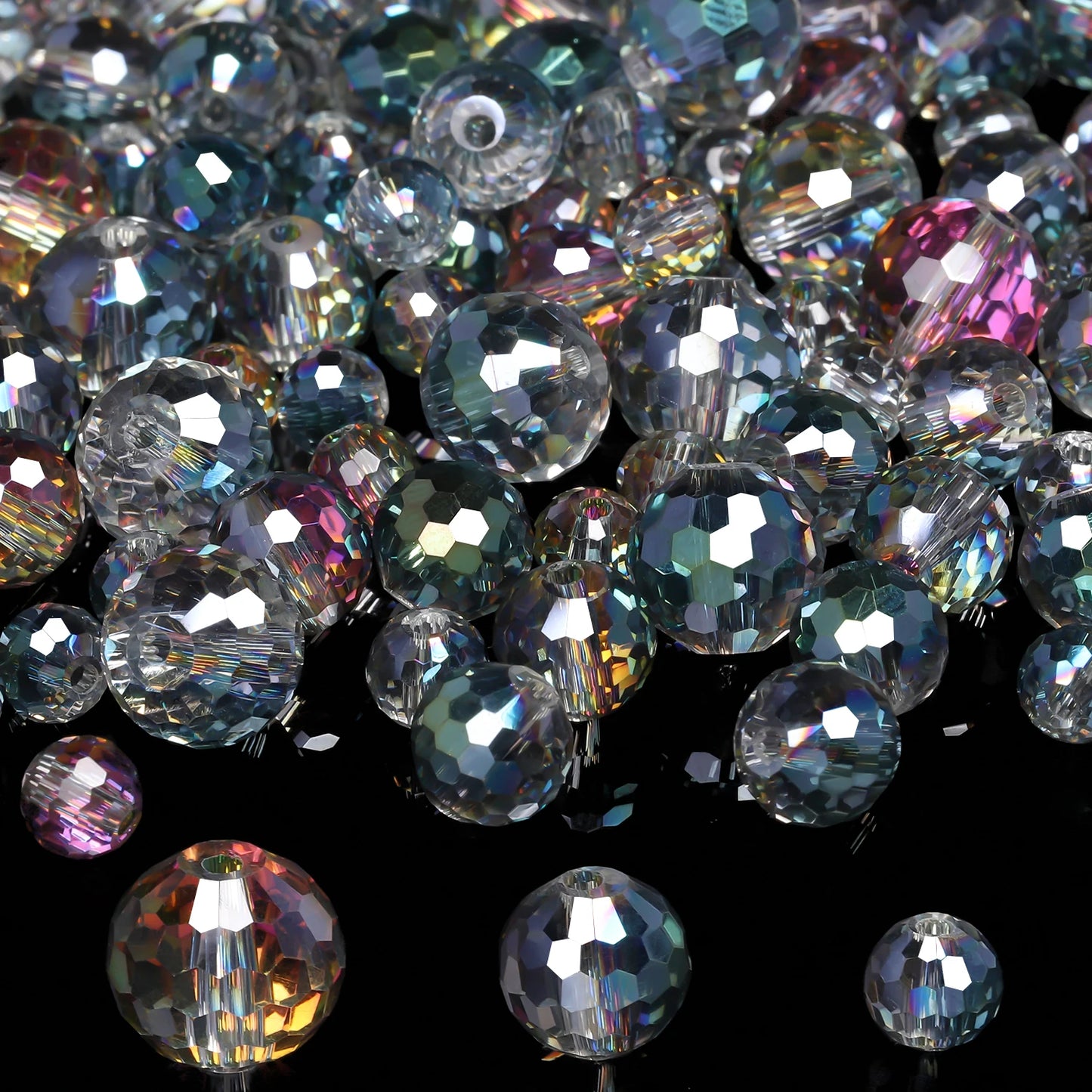 Austrian Crystal Glass Beads Faceted Round Beads For Jewelry Making