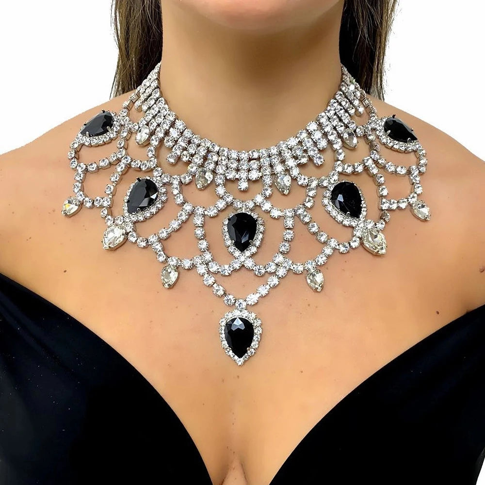 Necklace Rhinestone Water Drop