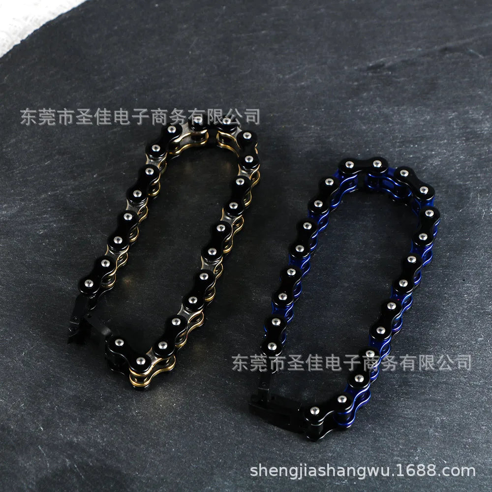 NONECN Personalized Men's Bicycle Chain Bracelet Stainless Steel