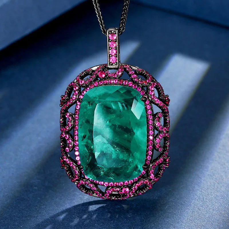 Copper Bottom Gold Plated Pendant Necklace With Zircon