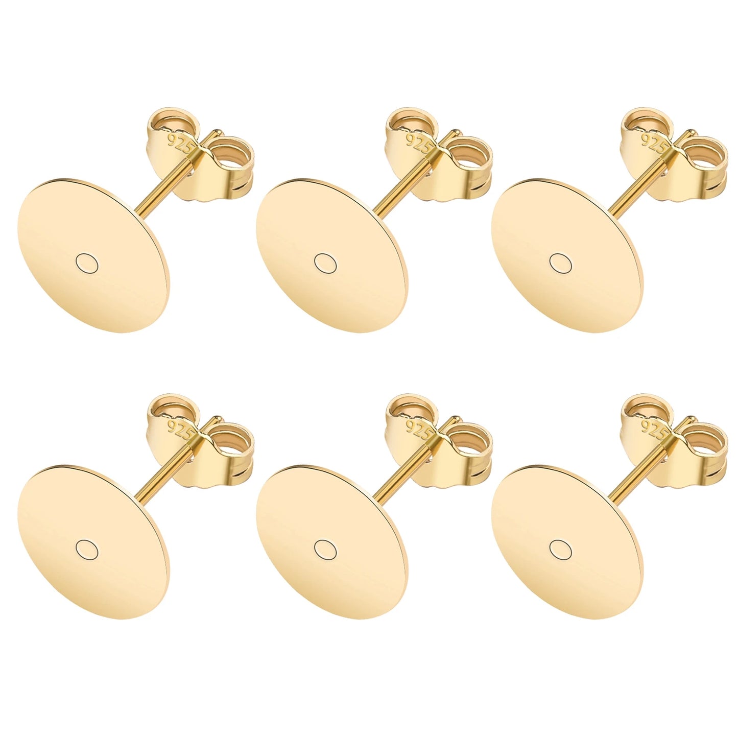 925 Silver Earring Studs Blank Post Base Pins