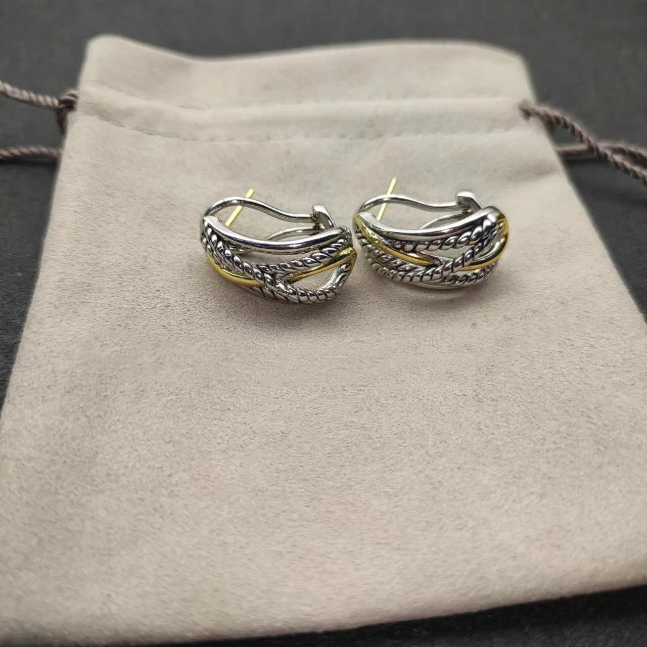 Sterling Silver Zircon Stud Earrings 925