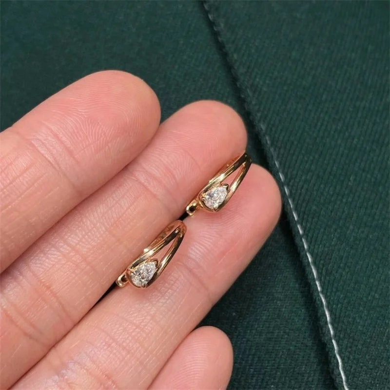 Earring Zircon Gold Plated