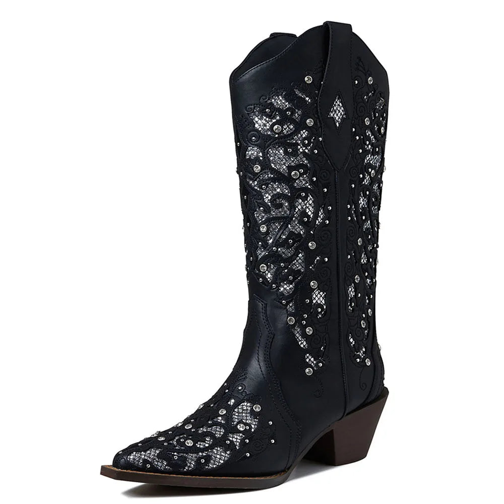 Cowgirl Rhinestone Crystal Western Boots
