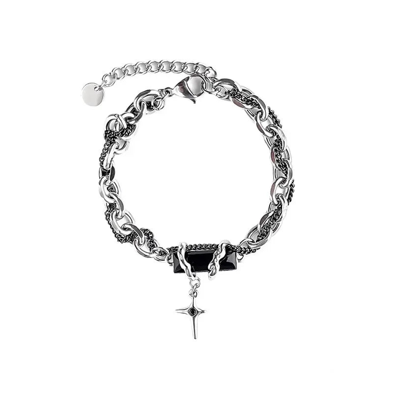 Bracelet Stainless Steel Zircon Star Chain Bracelet