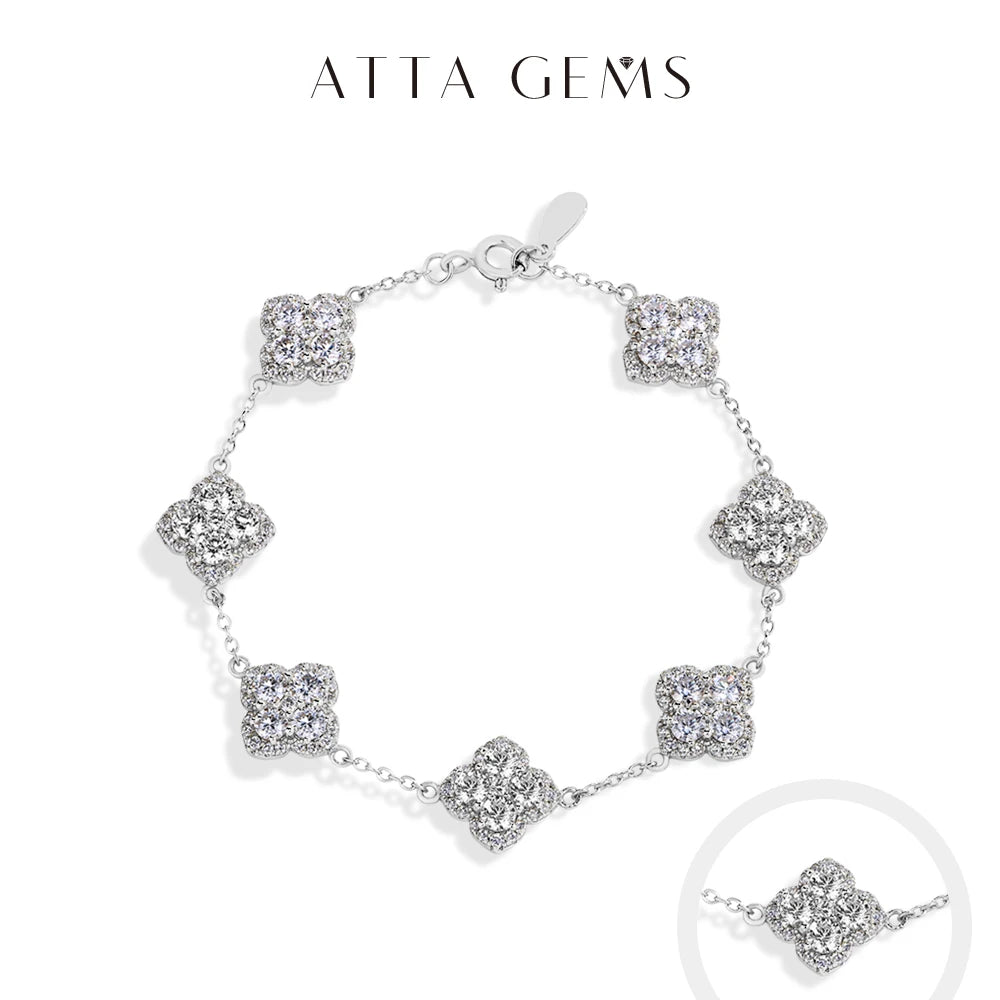 Bracelets S925 Silver Yellow Gold Plated Moissanite