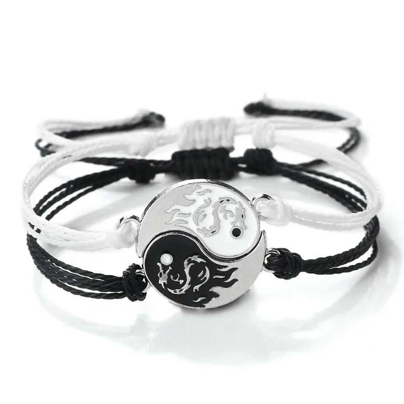 Bracelet Dragon Two Piece Set Yin Yang Jewelry