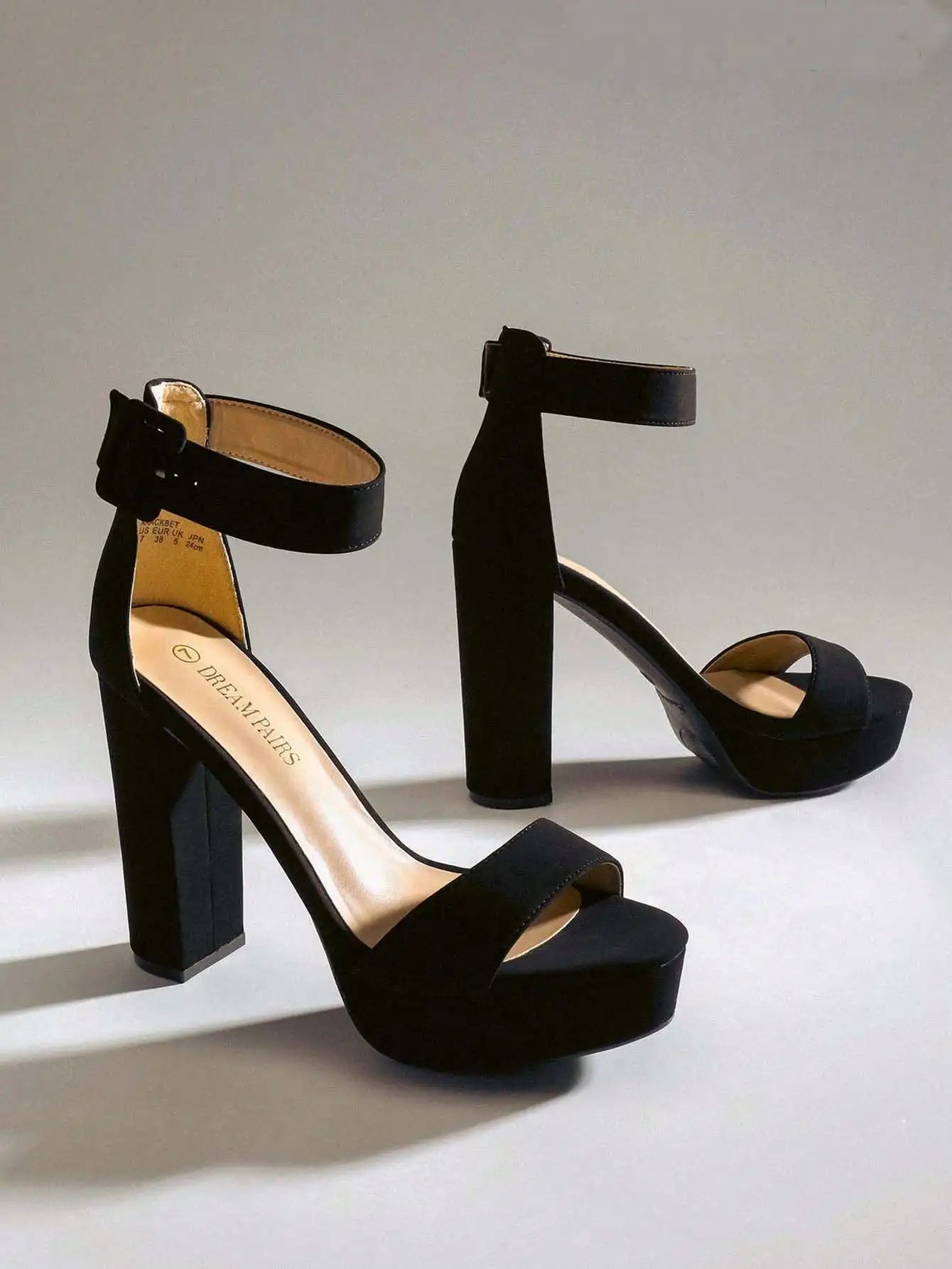 Womens High  Heels Buckle Ankle Strap
