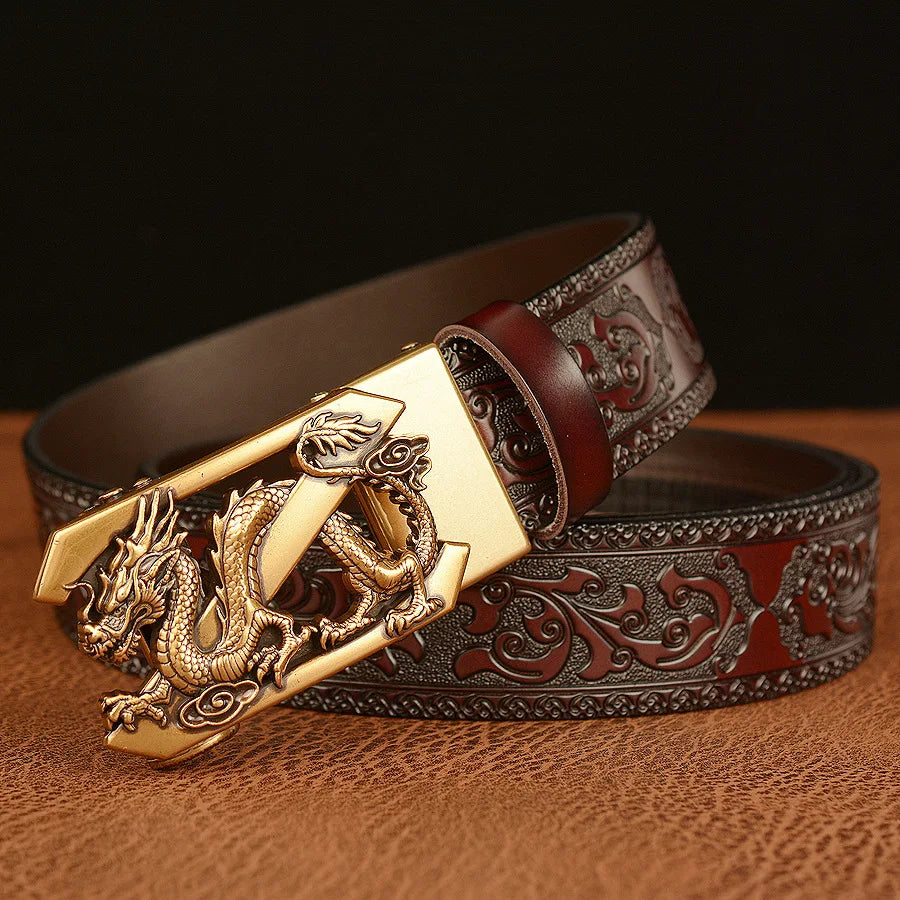 Dragon Belt Automatic Buckle Casual Style