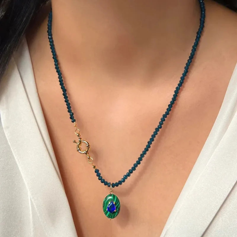 Necklace With Natural Stone Pendant