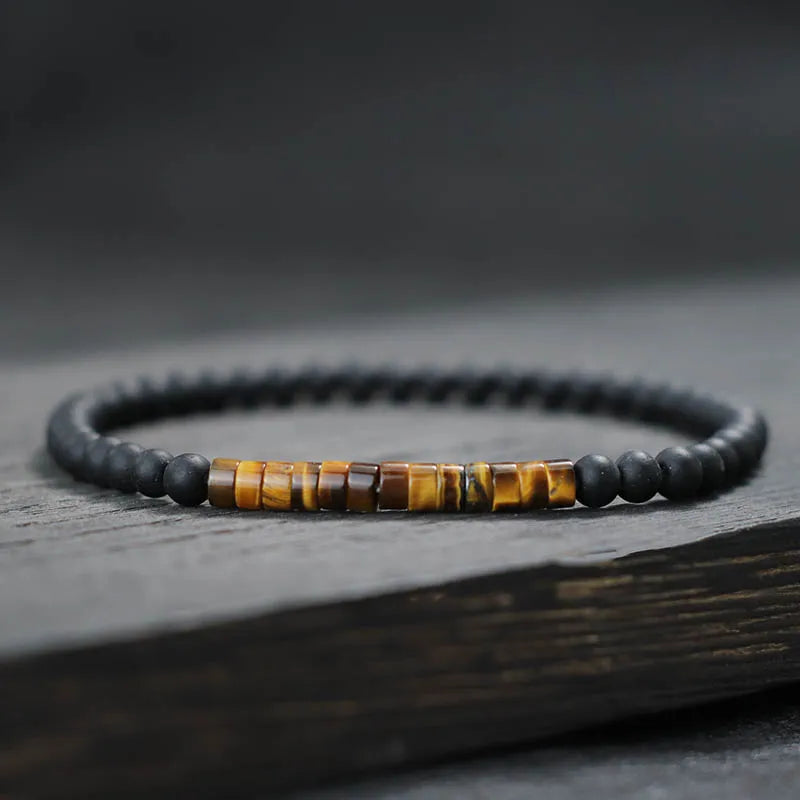 Bracelet Onyx 4mm Bead  Emperor Onyx Stone