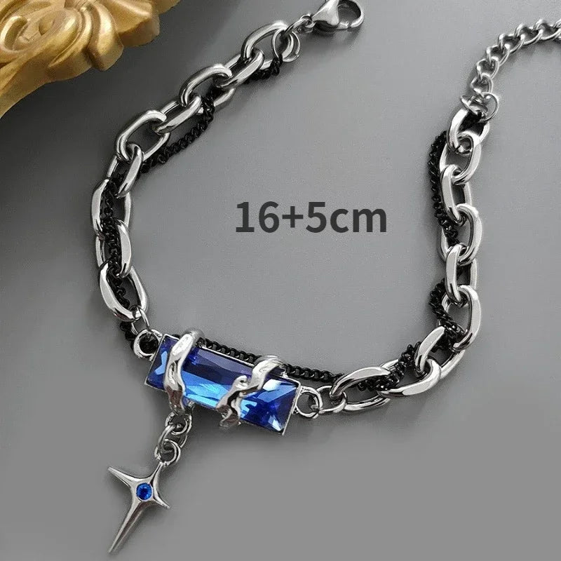 Bracelet Stainless Steel Zircon Star Chain Bracelet