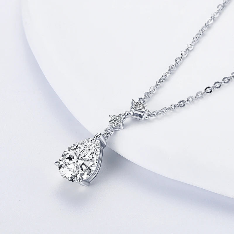 Necklace Waterdrop 925 Sterling Silver Moissanite Pendant