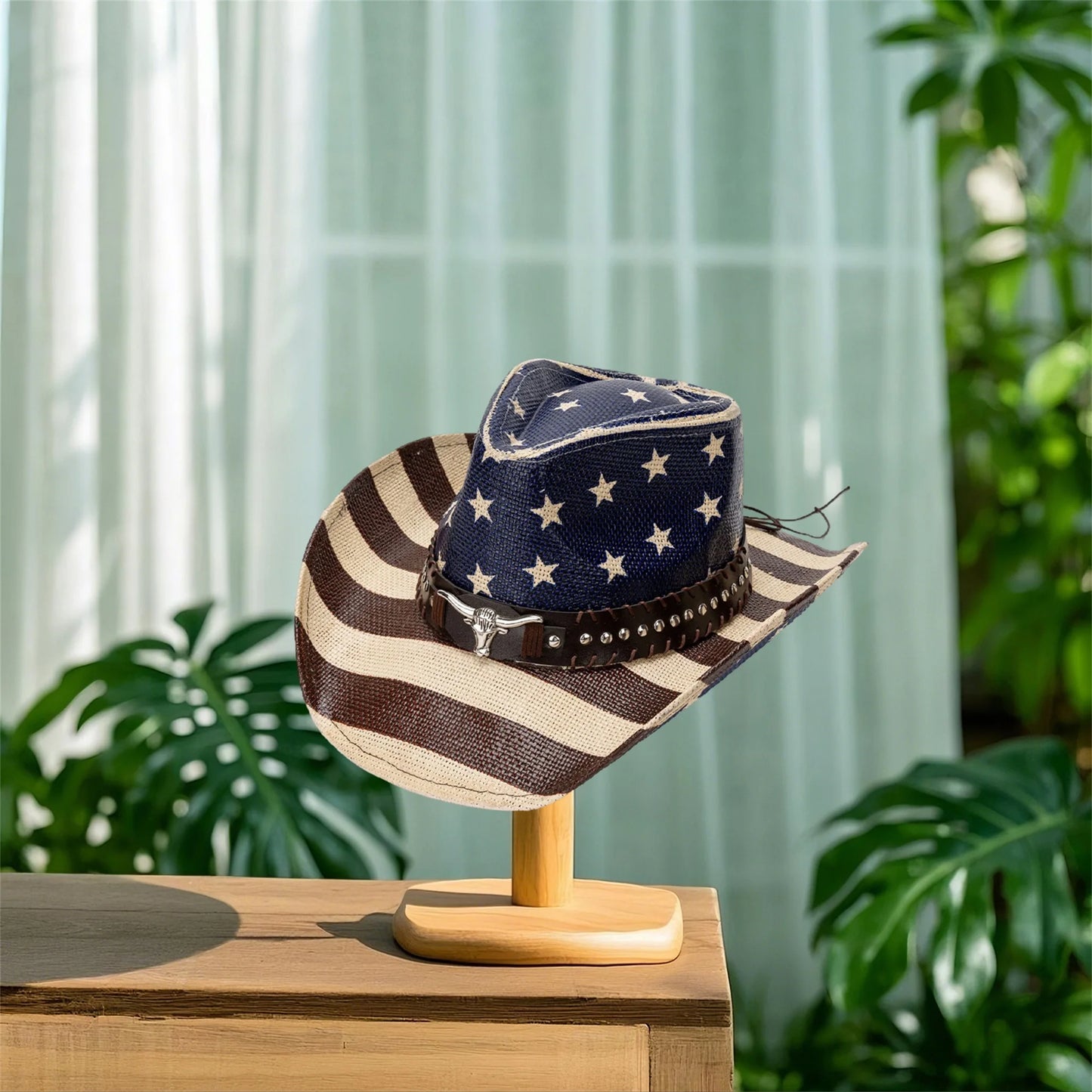 American Flag Cowboy Hat Western Headwear