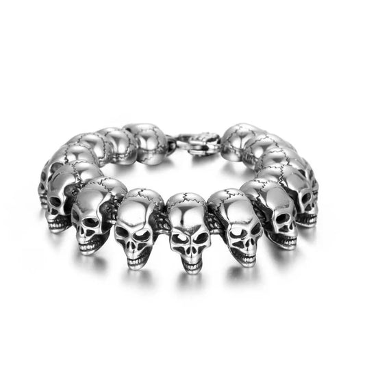 NONECN Personalized Skull Titanium Steel Bracelet For Women