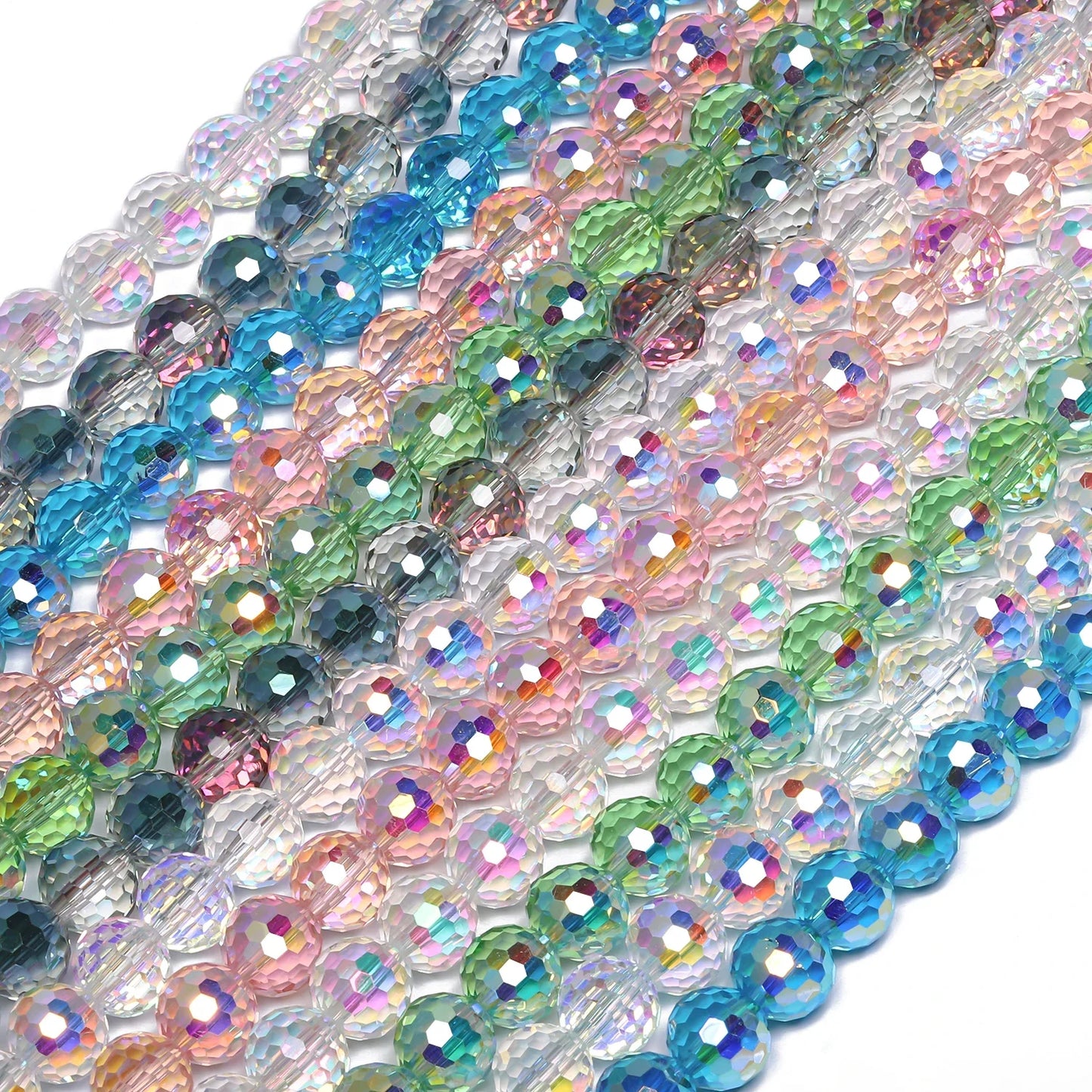 Austrian Crystal Glass Beads Faceted Round Beads For Jewelry Making