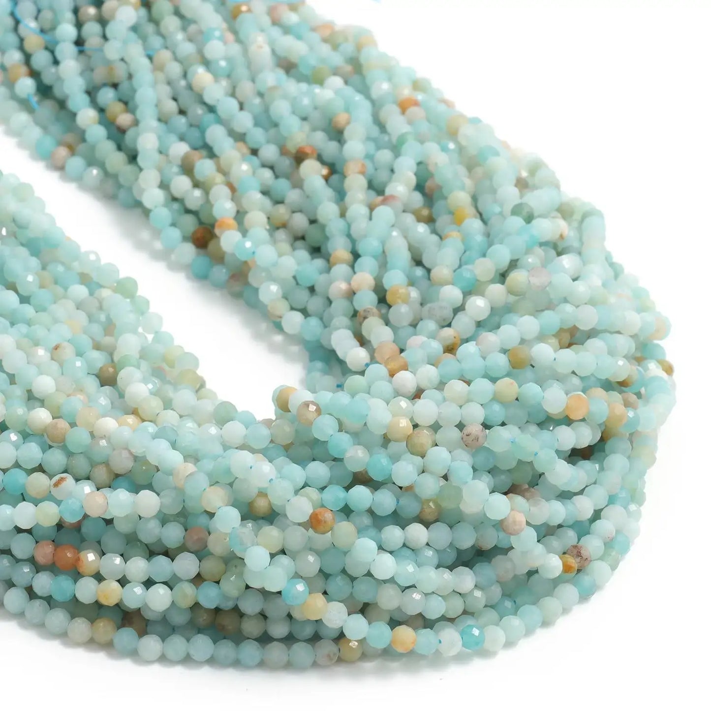 Faceted Tiny Beads Natural Aquamarine Lapis Lazuli Tourmaline Amethyst Beads