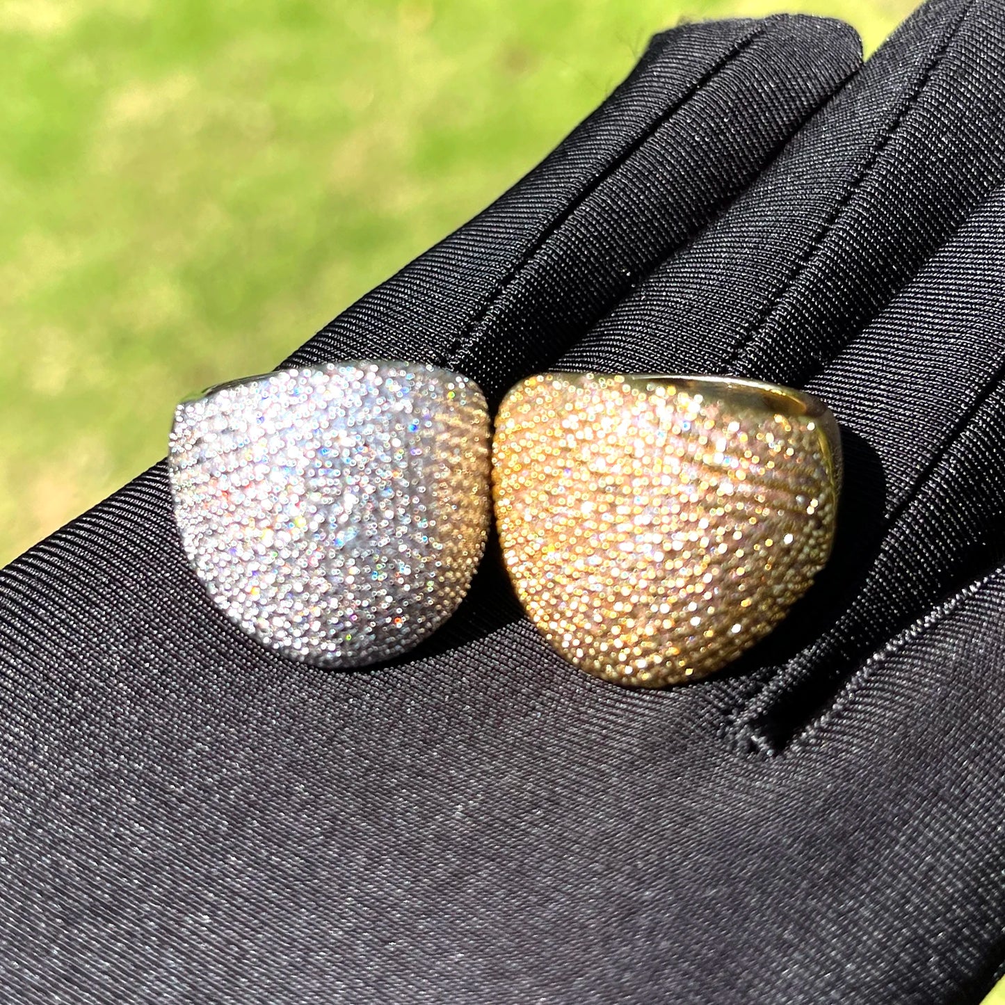 Ring Zirconia Jewelry Bubble Letter Iced Out