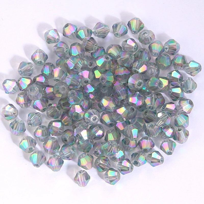 Glass Bicone Beads Faceted Crystal For Jewelry Making