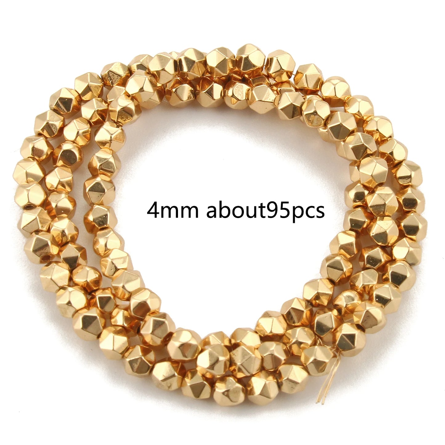 TANANTA Gold Plated Hematite Loose Spacer Beads for Jewelry Making