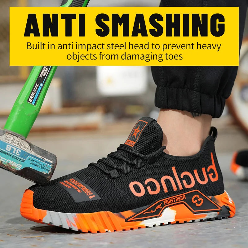 Safety Shoes With Steel Toe Puncture Resistant