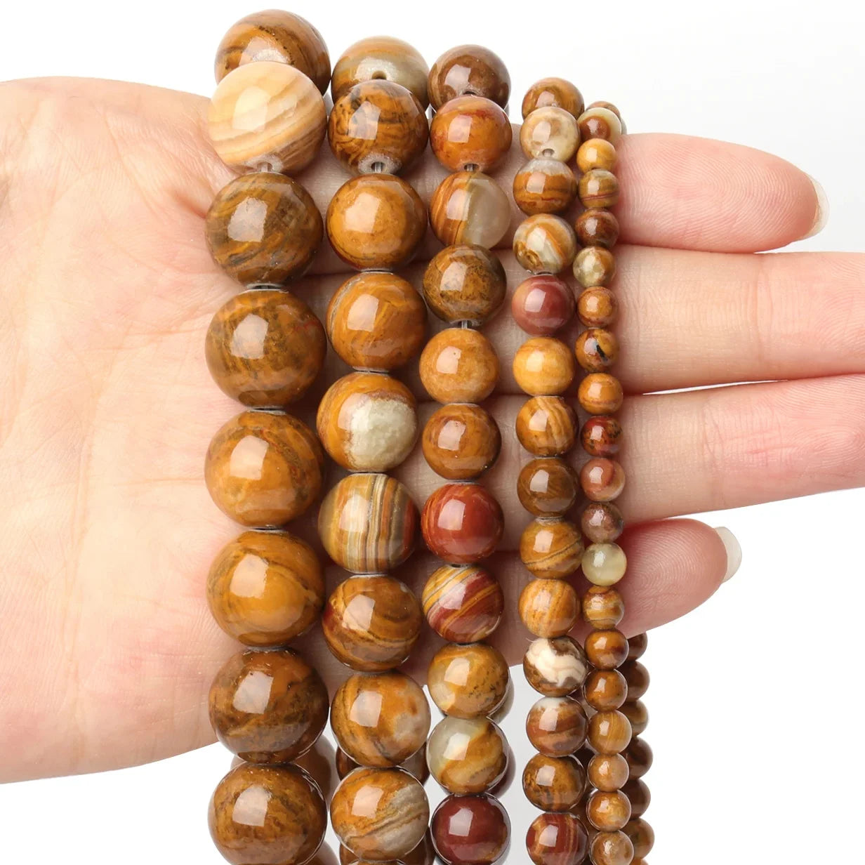 Natural Stone Round Beads Yooperlite Fire Sodalite Loose Spacer Beads