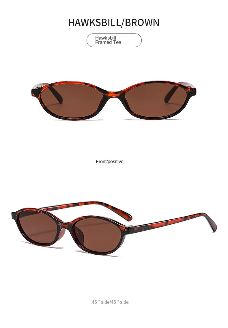 Oval Frame Sunglasses Women Trendy Small Frame