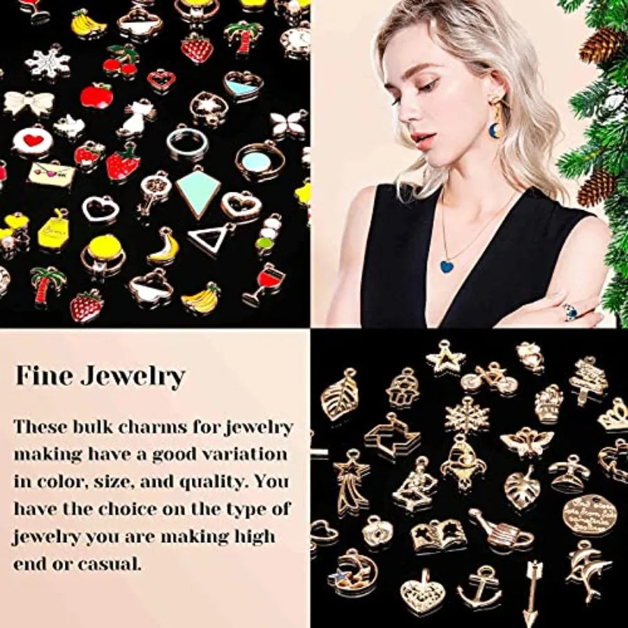Jewelry Charms 200Pcs Bulk DIY Earrings Bracelets Necklaces