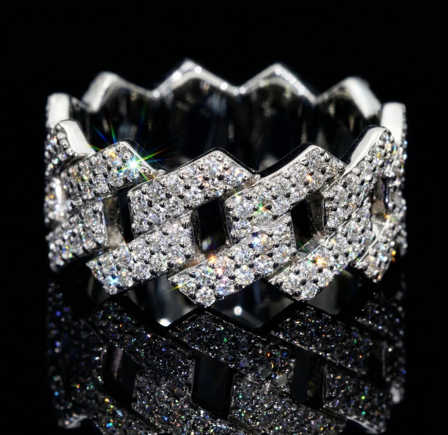 Ring Cuban Zircon Iced Out Jewelry