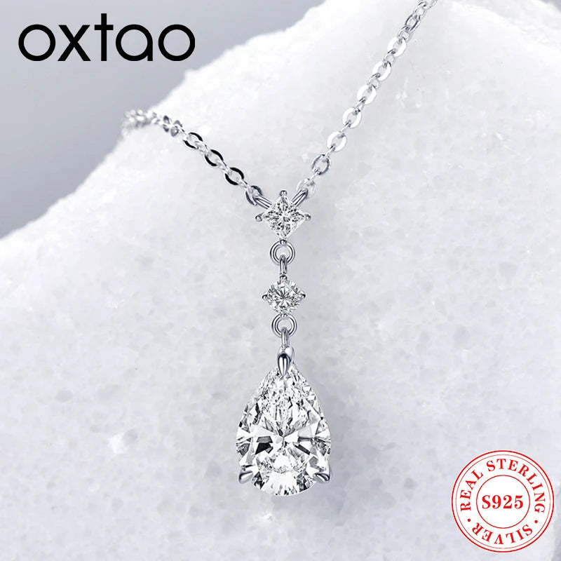 Necklace Waterdrop 925 Sterling Silver Moissanite Pendant