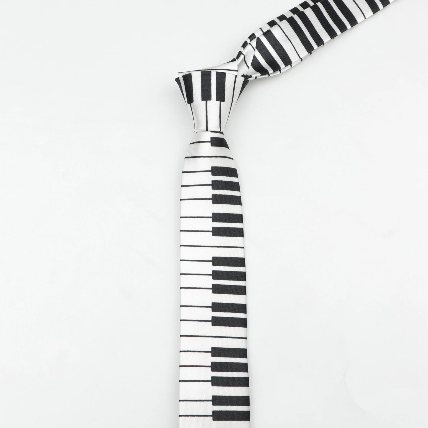 Necktie Musical Notes Printed With Piano Guitar Pattern