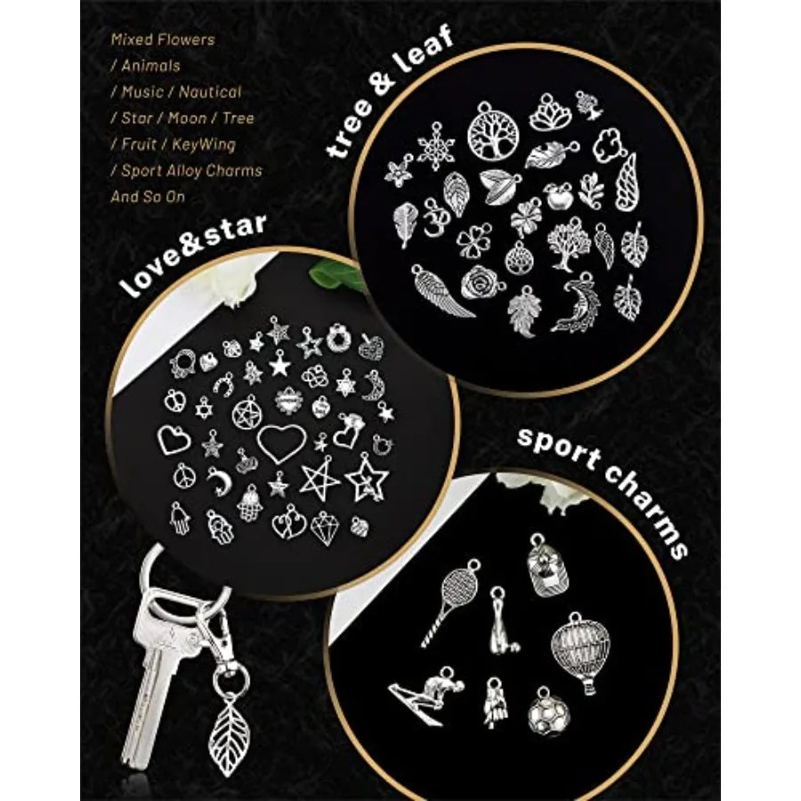 Tibetan Silver Alloy Charms and Pendants for Jewelry Making