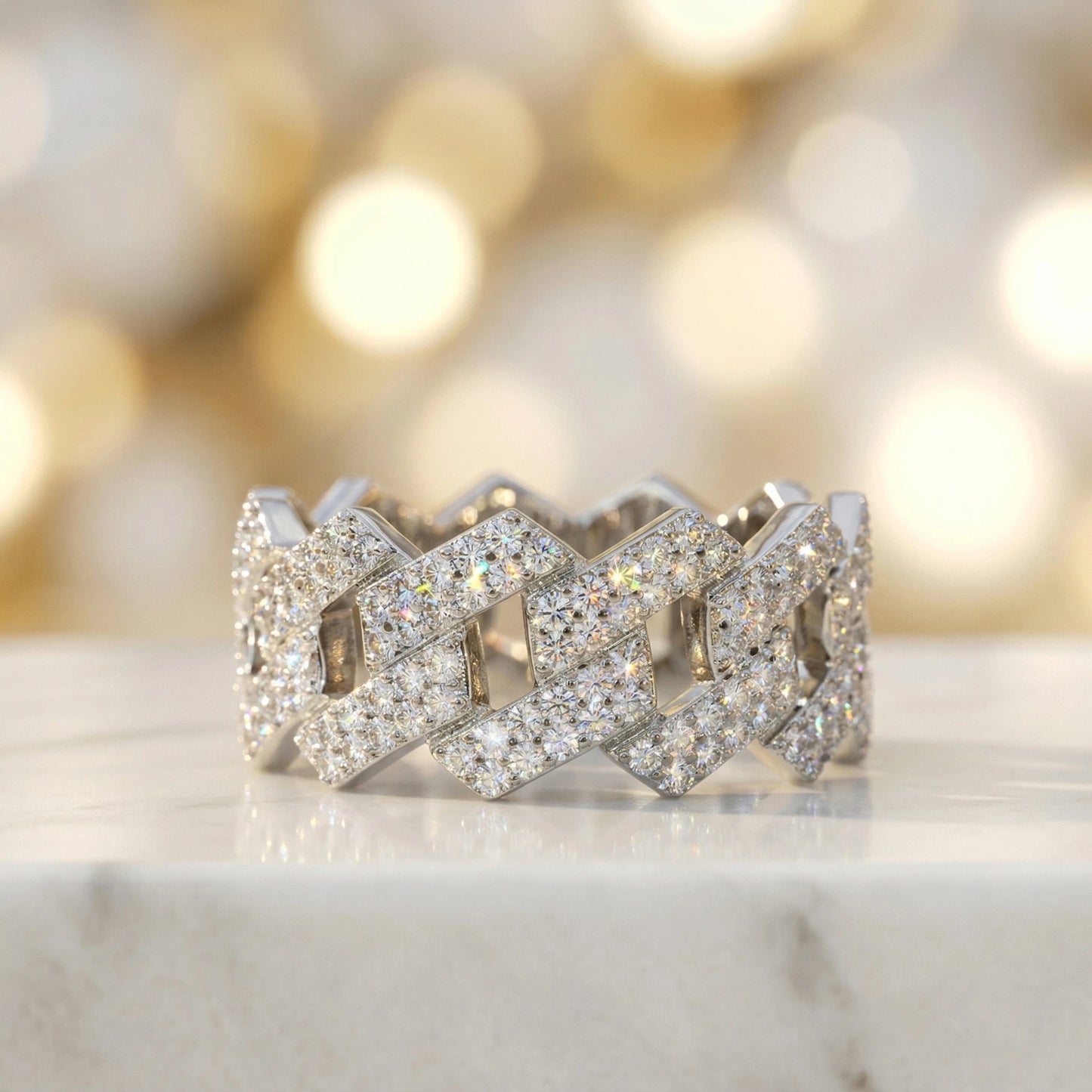 Ring Cuban Zircon Iced Out Jewelry
