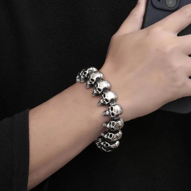Bracelet Skull Titanium Steel