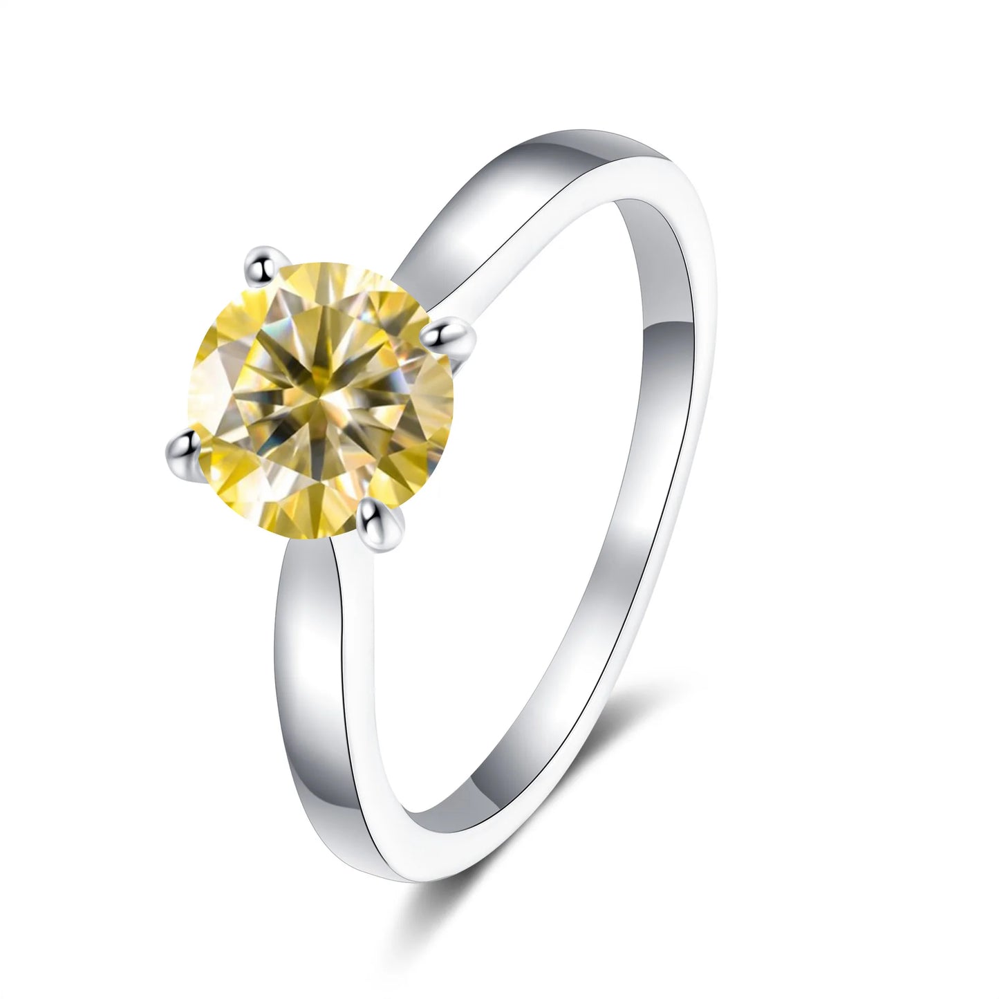2CT Moissanite Ring in S925 Sterling Silver Ring