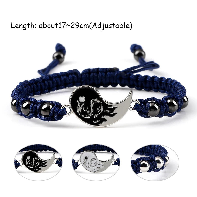 Bracelet Dragon Two Piece Set Yin Yang Jewelry